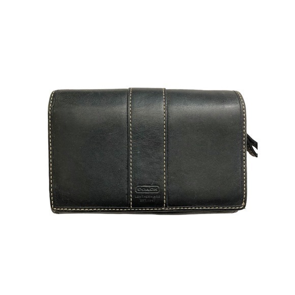 Coach black leather wallet